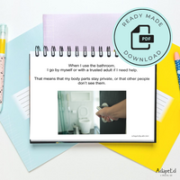 Thumbnail for Social Skills Story: Where Can I Pee? Public Urination: Editable (Printable PDF ) Hygiene - AdaptEd4SpecialEd