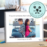 Thumbnail for Social Skills Story: Punching: Editable (Printable PDF ) Social Skills - AdaptEd4SpecialEd