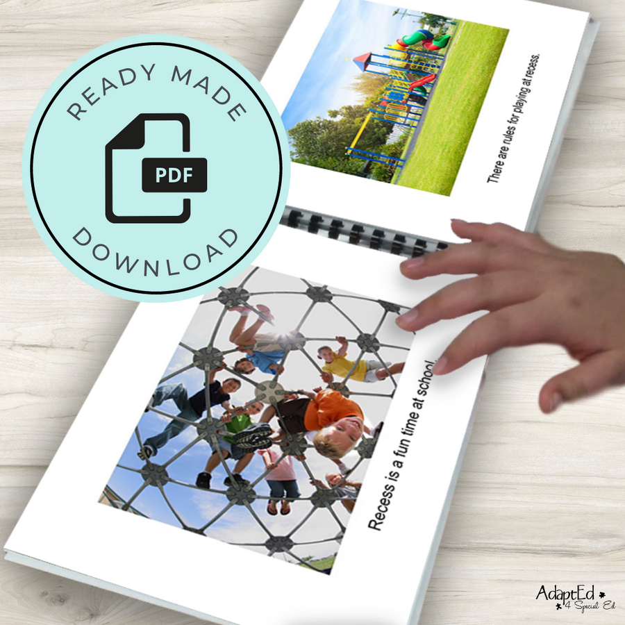Social Skills Story: Recess Etiquette: Editable (Printable PDF ) School - AdaptEd4SpecialEd