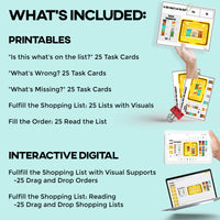 Thumbnail for Follow the Shopping List: Chips and Snack Foods (Interactive Digital + Printable PDF) Shopping Lists - AdaptEd4SpecialEd