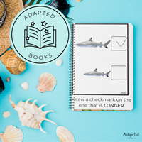 Thumbnail for Shorter or Longer Task Cards & Adapted Books (Comparing by length) Coins - AdaptEd4SpecialEd