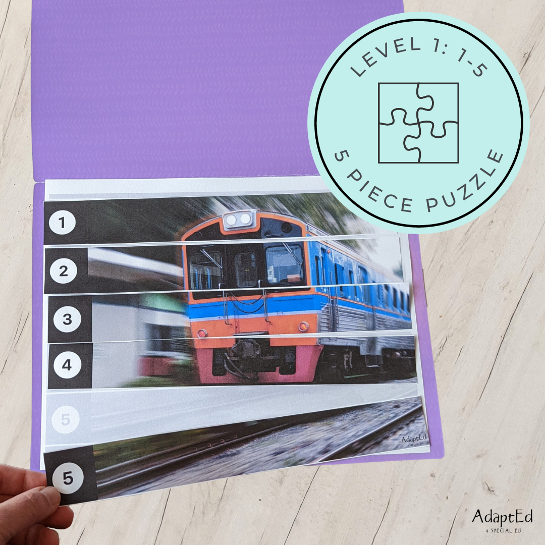 Vehicle Transportation Counting Puzzles: Counting 1-5 1-10 11-20 21-30 (Printable PDF)