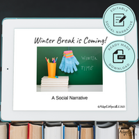 Thumbnail for Social Narrative: Winter/Christmas Break: Editable (Printable PDF ) School - AdaptEd4SpecialEd
