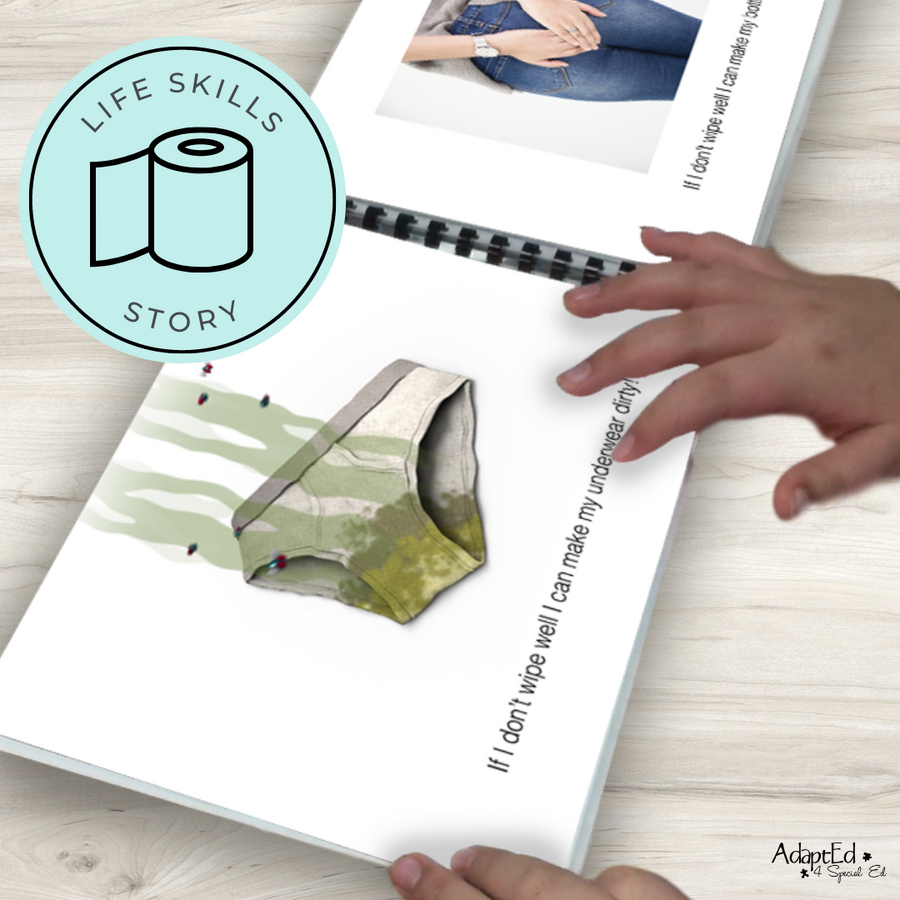 Social Skills Story: I Can Wipe Myself Bathroom: Editable (Printable PDF ) Hygiene - AdaptEd4SpecialEd