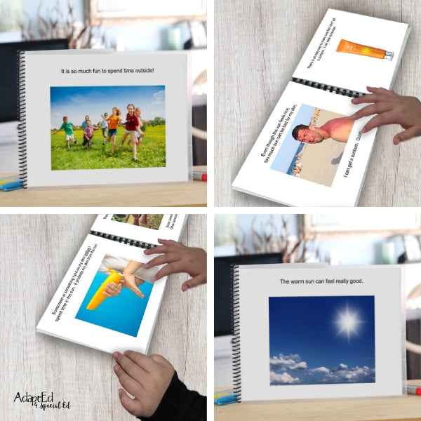 Social Skills Story: Wearing Sunscreen: Editable (Printable PDF ) Life Skills - AdaptEd4SpecialEd