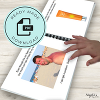 Thumbnail for Social Skills Story: Wearing Sunscreen: Editable (Printable PDF ) Life Skills - AdaptEd4SpecialEd