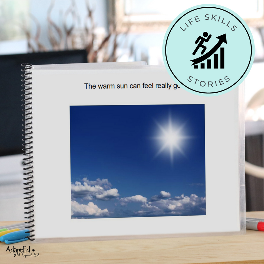 Social Skills Story: Wearing Sunscreen: Editable (Printable PDF ) Life Skills - AdaptEd4SpecialEd