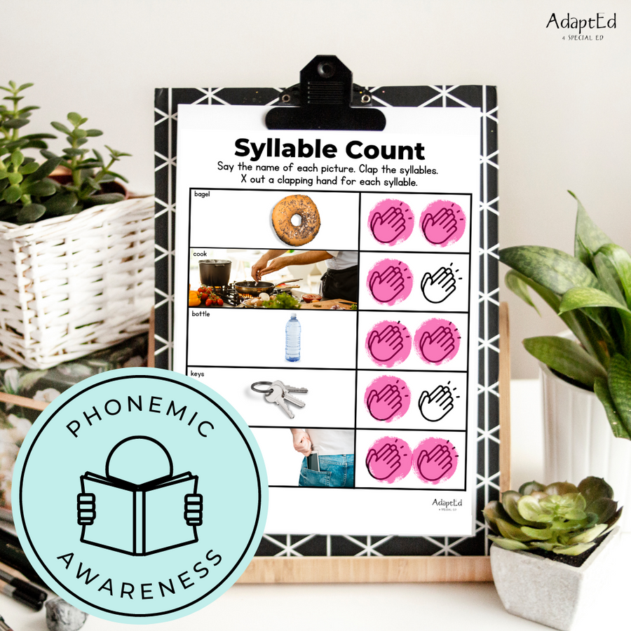 Counting Syllables Phonemic Awareness - AdaptEd4SpecialEd