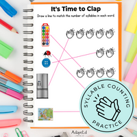 Thumbnail for Counting Syllables Phonemic Awareness Matching - AdaptEd4SpecialEd