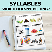 Thumbnail for Counting Syllables Phonemic Awareness Which Does Not Belong? - AdaptEd4SpecialEd