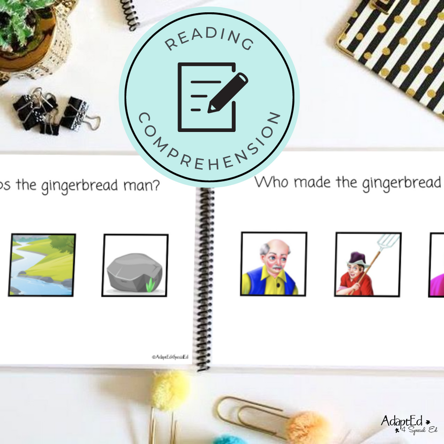 Gingerbread Man + Reading Comprehension (Printable PDF) - AdaptEd4SpecialEd