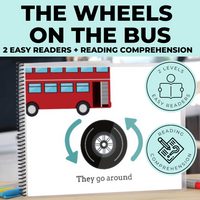 Thumbnail for The Wheels on the Bus Nursery Rhyme Emergent Reader + Reading Comprehension (Printable PDF) - AdaptEd4SpecialEd
