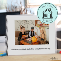 Thumbnail for Social Skills Story: Trick or Treating on Halloween: Editable (Printable PDF ) Social Skills - AdaptEd4SpecialEd
