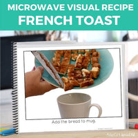 Thumbnail for Visual Recipe: Microwave French Toast (Printable PDF) - AdaptEd4SpecialEd