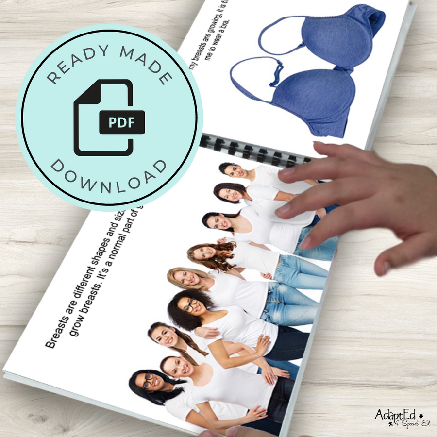 Social Narrative: Wearing a Bra: Editable (Printable PDF ) Puberty - AdaptEd4SpecialEd