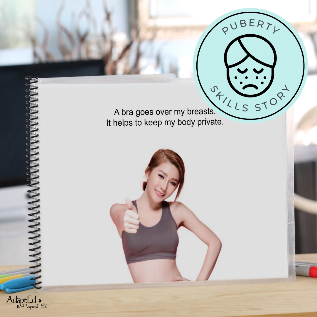 Social Narrative: Wearing a Bra: Editable (Printable PDF ) Puberty - AdaptEd4SpecialEd