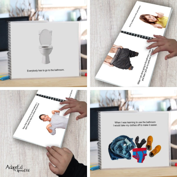 Social Narrative: Keeping My Clothes on in the Bathroom: Editable (Printable PDF ) Hygiene - AdaptEd4SpecialEd