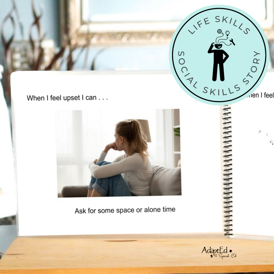 Social Narrative: When I Get Upset: Editable (Printable PDF ) Social Skills - AdaptEd4SpecialEd