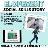 Thumbnail for Social Skills Story: Elopement/ Running Away Editable (Printable PDF )