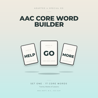 Thumbnail for AAC Core Word Builder Set 1 | 20 Weeks of No-Prep Speech Therapy Lessons for SLPs