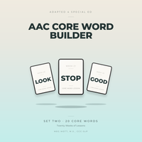 Thumbnail for AAC Core Word Builder Set 2 | 20 Weeks of No-Prep Speech Therapy Lessons for SLPs