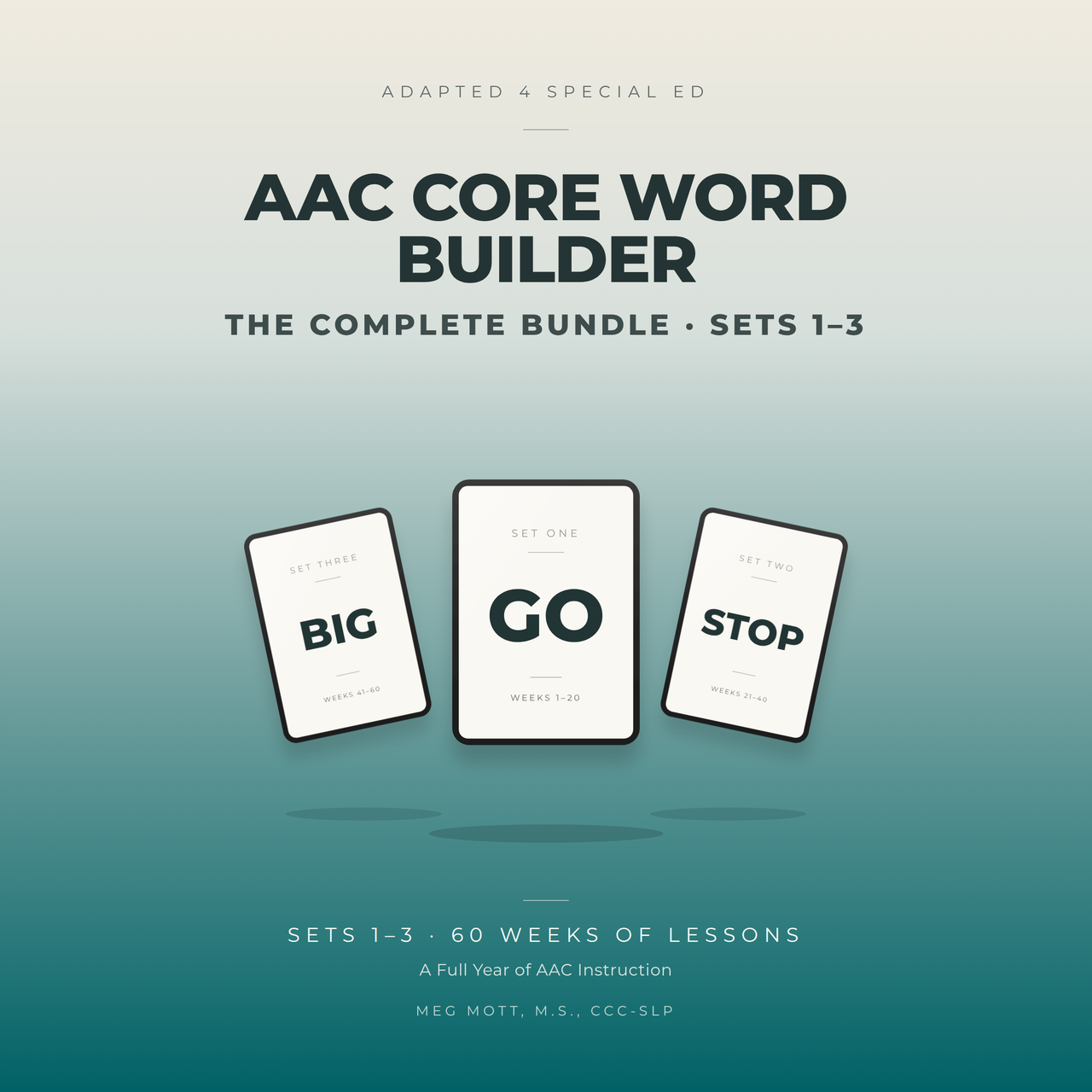 AAC Core Word Builder: Complete Bundle | 60 Weeks of No-Prep Speech Therapy Lessons | Sets 1-3