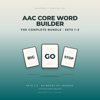 Thumbnail for AAC Core Word Builder: Complete Bundle | 60 Weeks of No-Prep Speech Therapy Lessons | Sets 1-3