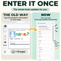 All About Me Adapted Books — Quick Customizer Fills In Student Info (Printable + Digital)
