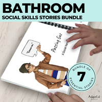 Thumbnail for Bathroom Social Skills Story Bundle: Collection of 6 Social Narratives: Editable (Printable PDF )