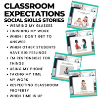 Thumbnail for Social Skills Stories: Classroom Expectations Bundle: Editable