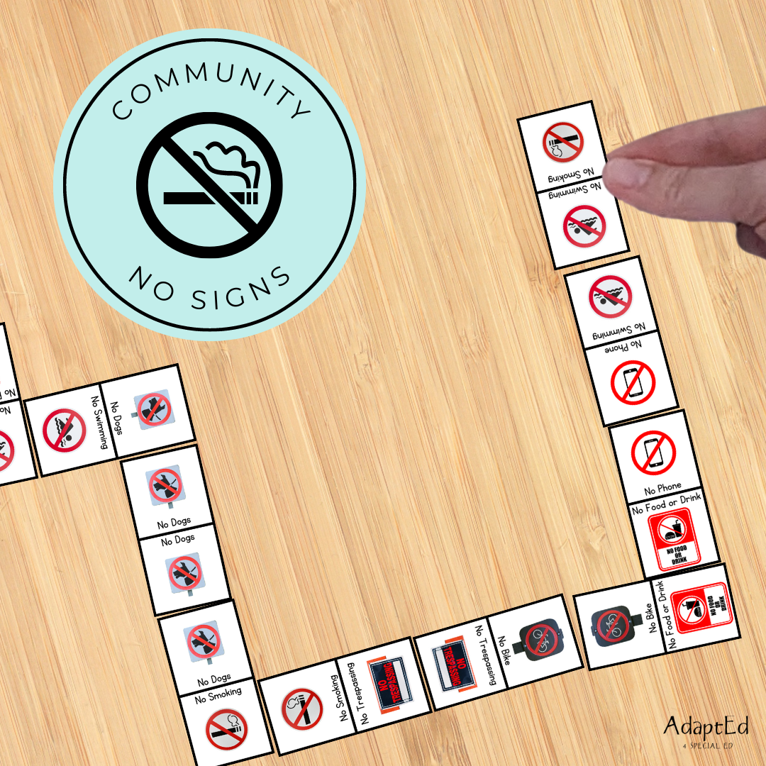 Community Signs Dominoes (Printable PDF)