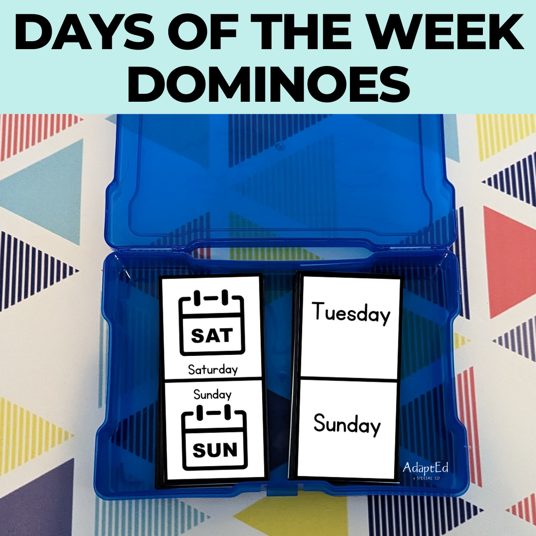 Days of the Week Calendar Dominoes (Printable PDF)