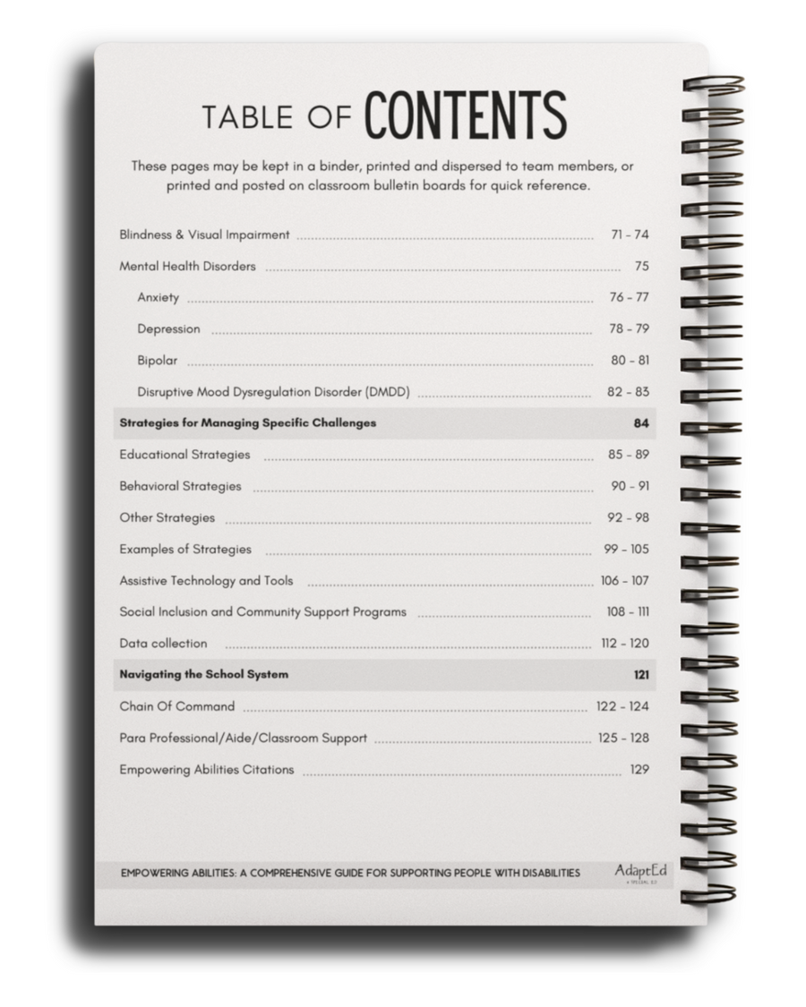 Empowering Abilities Handbook: Your Go-To Guide for Supporting Individuals with Disabilities