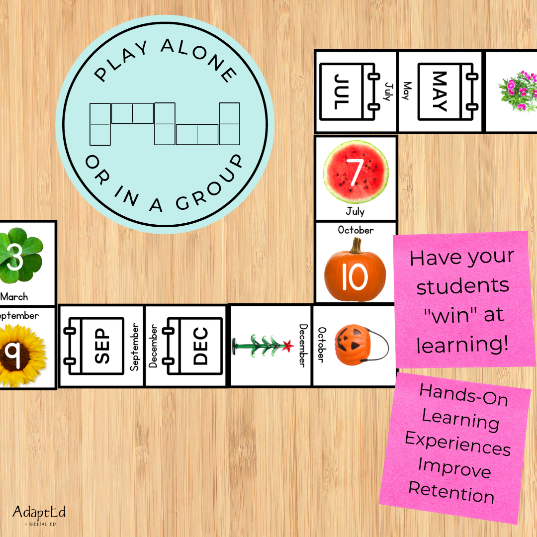 Months of the Year Calendar Dominoes (Printable PDF) – AdaptEd 4