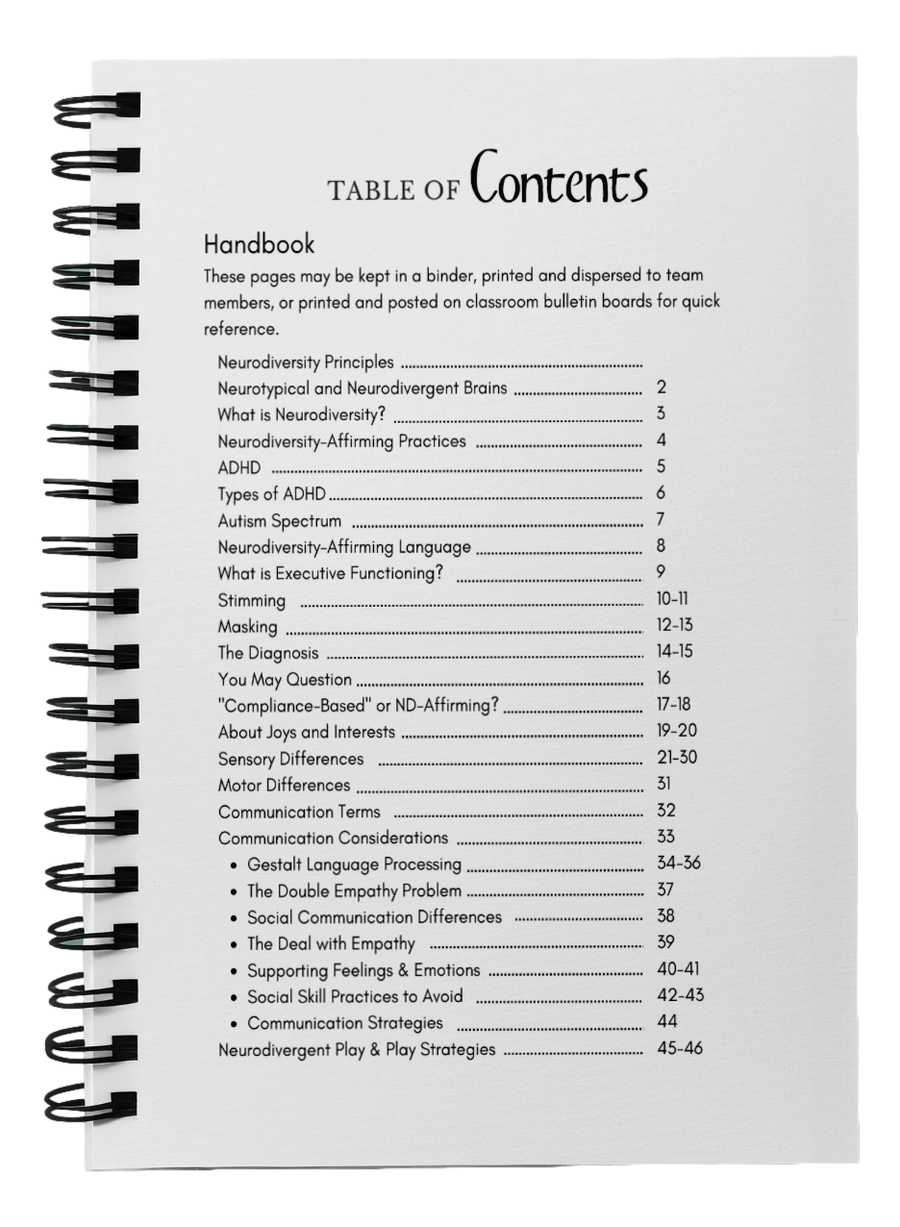 Neurodiversity Affirming Training Handbook