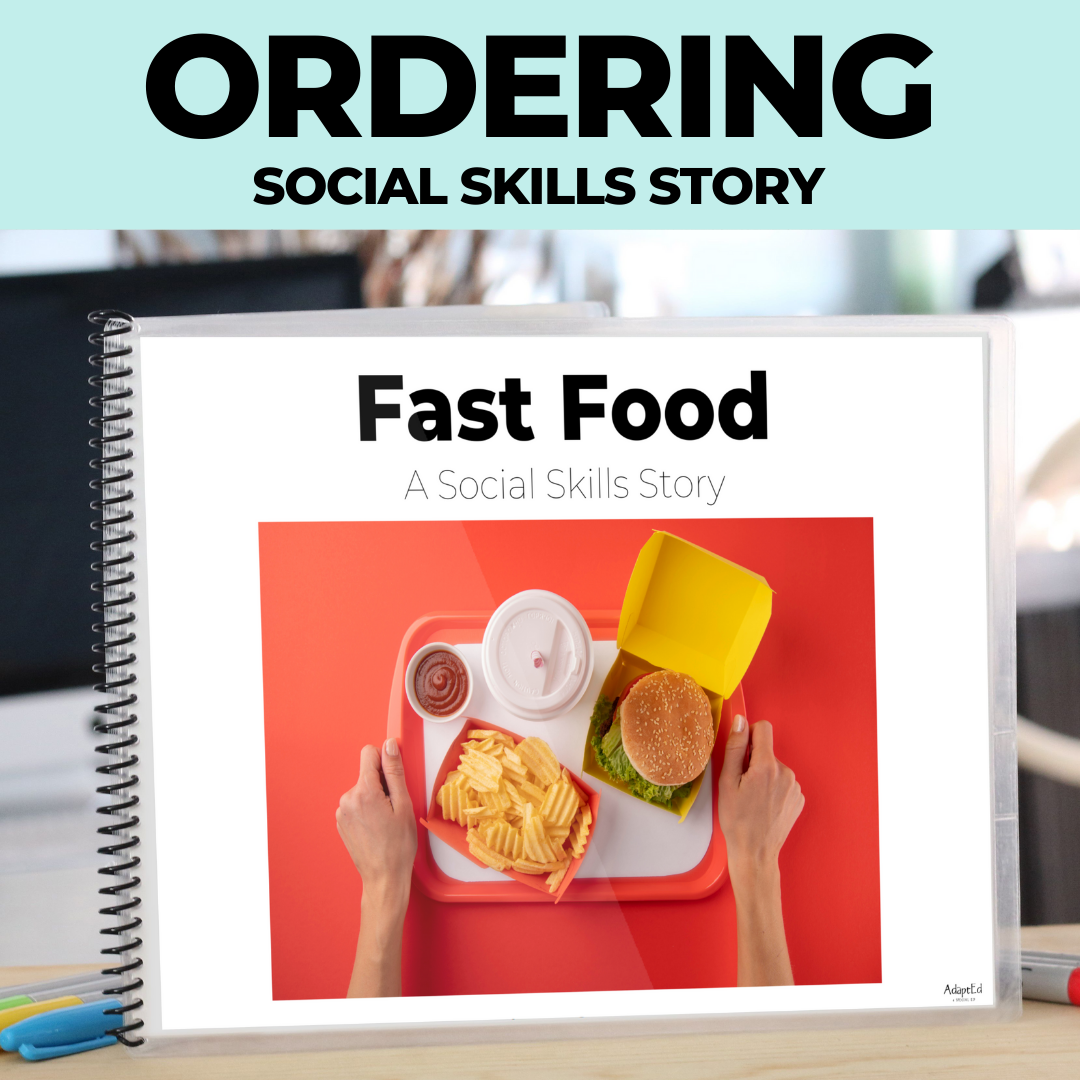Social Skills Story: Ordering Fast Food: Editable (Printable PDF )