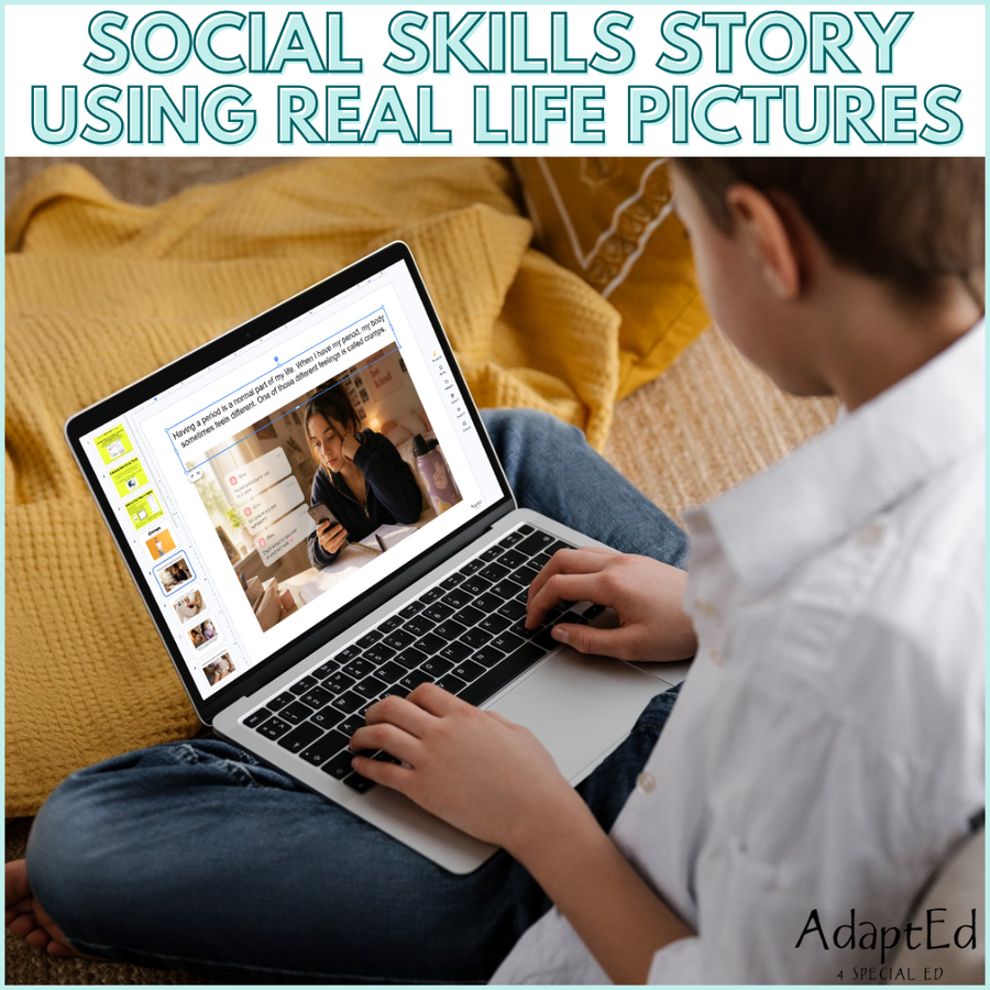 Social Skills Story: Period Cramps | Menstrual Pain & Puberty Education Editable
