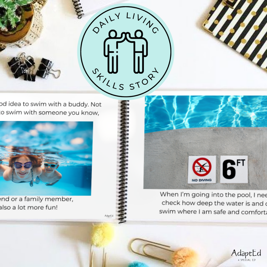 Pool Water Safety Social Skills Story  (Printable PDF )