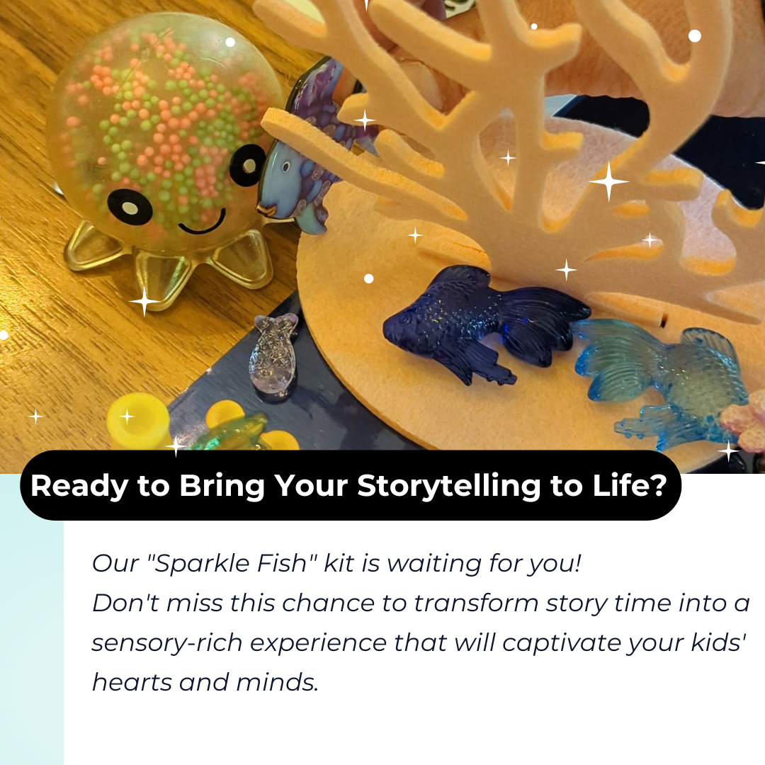 Multi-Sensory Storytelling Kit: Underwater Sparkle Fish Adventure! (Shipped)