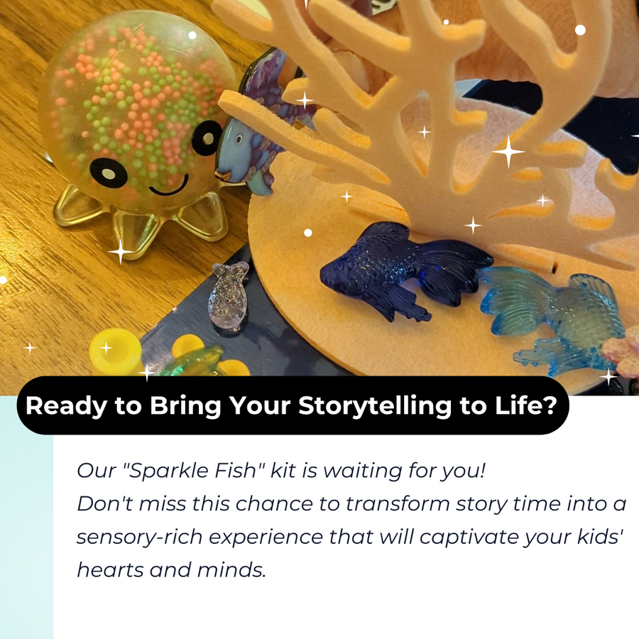Multi-Sensory Storytelling Kit: Underwater Sparkle Fish Adventure! (Shipped)