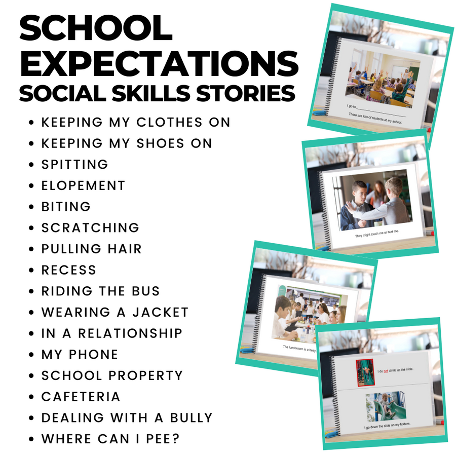 Social Skills Stories: School Expectations Bundle: Editable