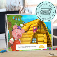 Thumbnail for The Three Little Pigs Emergent Reader + Reading Comprehension (Printable PDF) - AdaptEd4SpecialEd