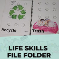 Trash vs. Recycling Sorting Life Skills File Folder Freebie