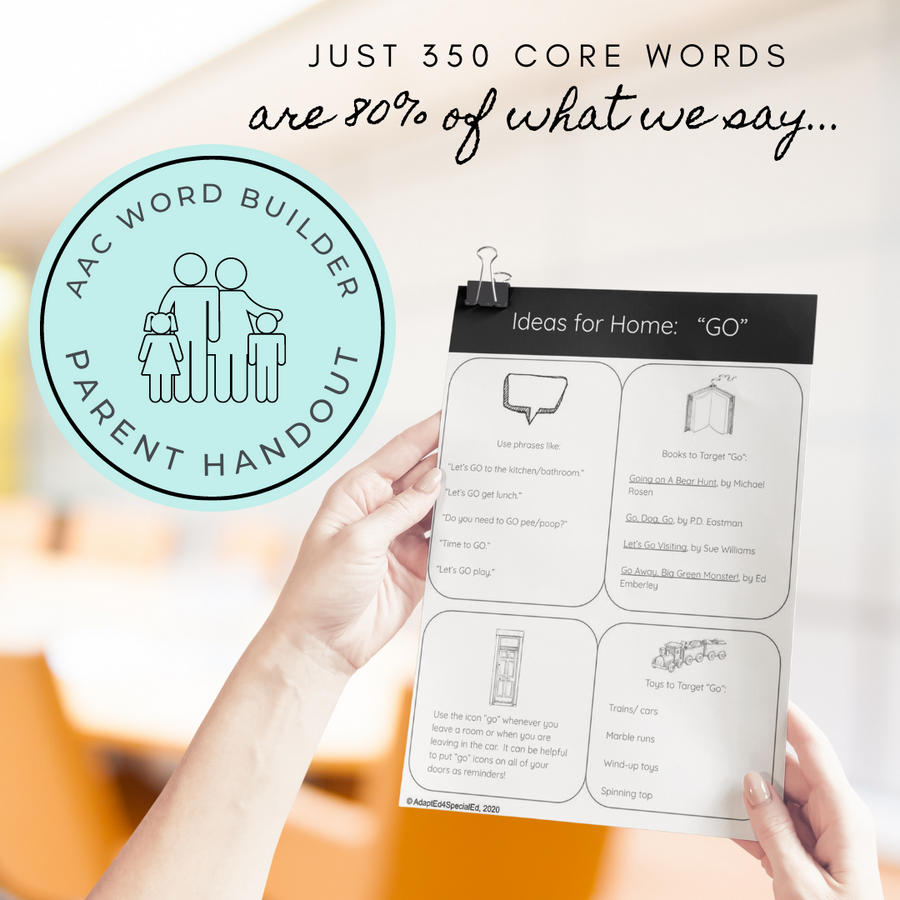 AAC Word Builders: Set 3 "This resource is amazing and has saved me hours of lesson planning!" -Brigid AAC Core Vocabulary - AdaptEd4SpecialEd