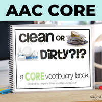 Thumbnail for AAC CORE Words Book: Clean or Dirty? (Printable PDF's) - AdaptEd4SpecialEd