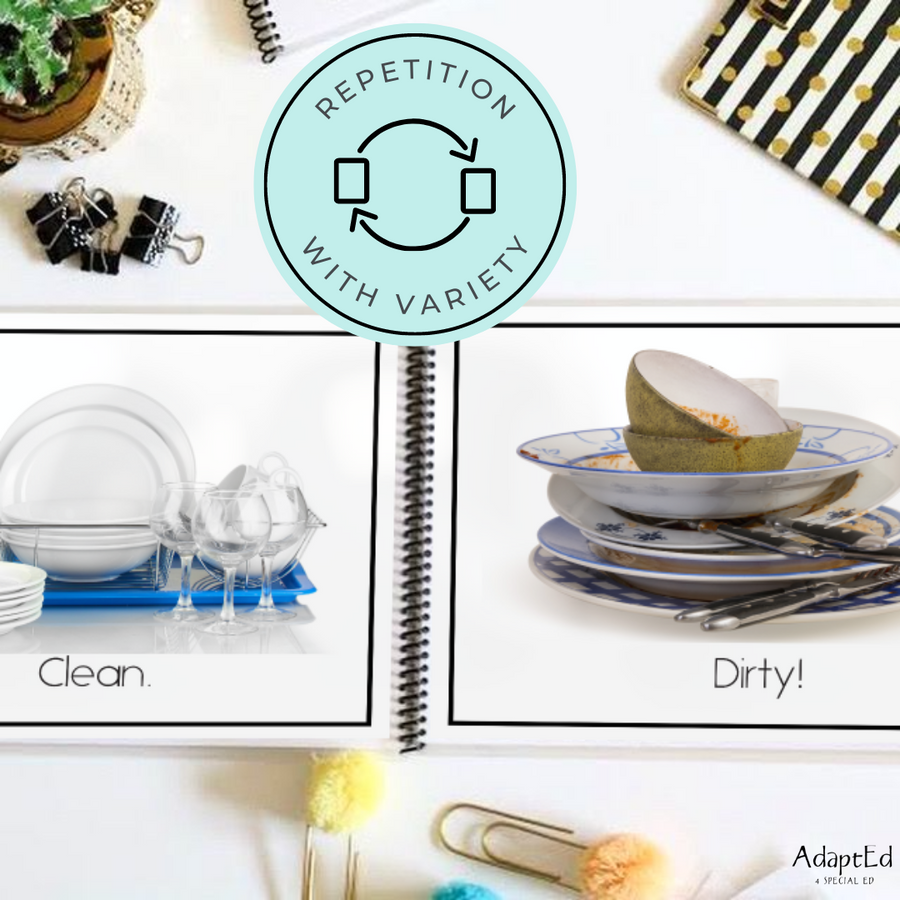 AAC CORE Words Book: Clean or Dirty? (Printable PDF's) - AdaptEd4SpecialEd