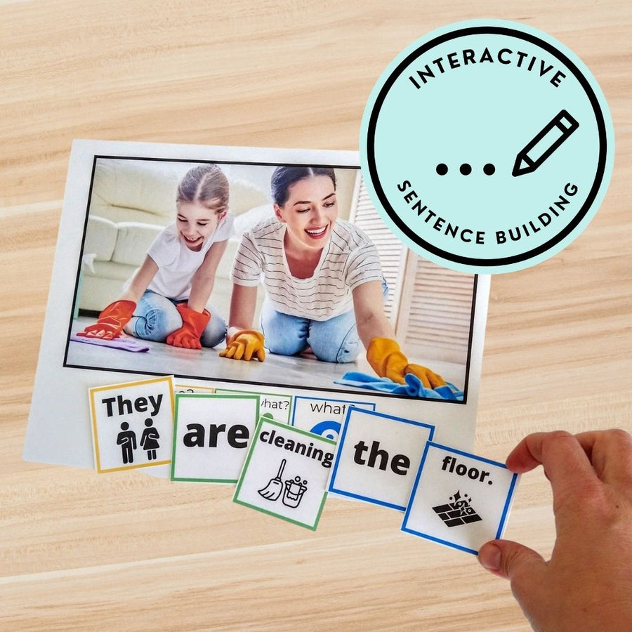 Action VERBS Adapted Books + File Folder Sorts (Printable PDF + Interactive Digital Versions) Verbs - AdaptEd4SpecialEd