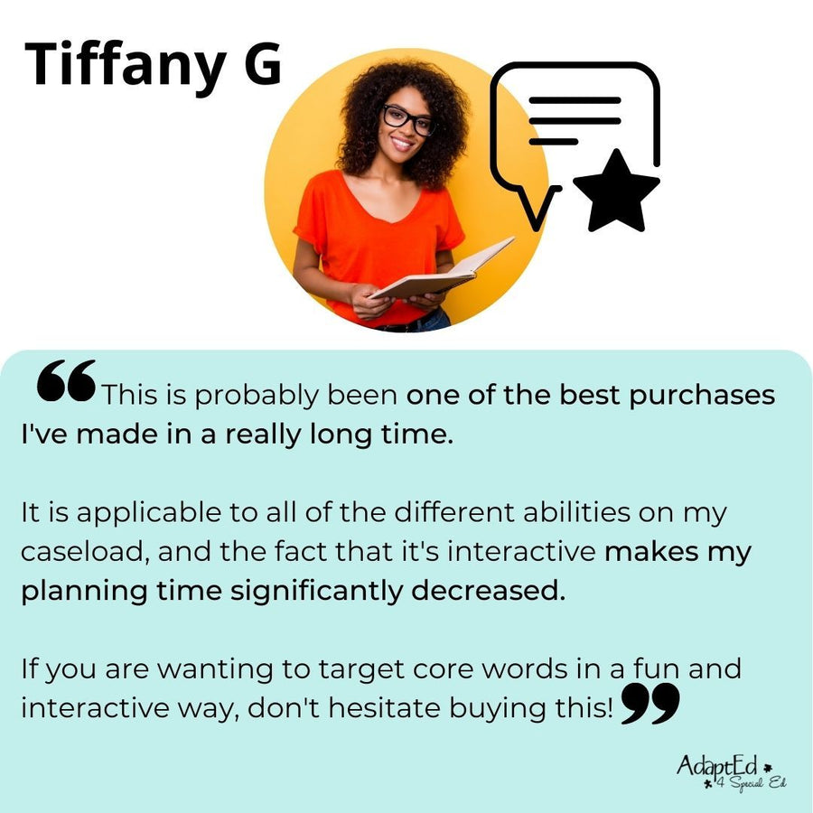 AAC Word Builders: Set 3 "This resource is amazing and has saved me hours of lesson planning!" -Brigid AAC Core Vocabulary - AdaptEd4SpecialEd