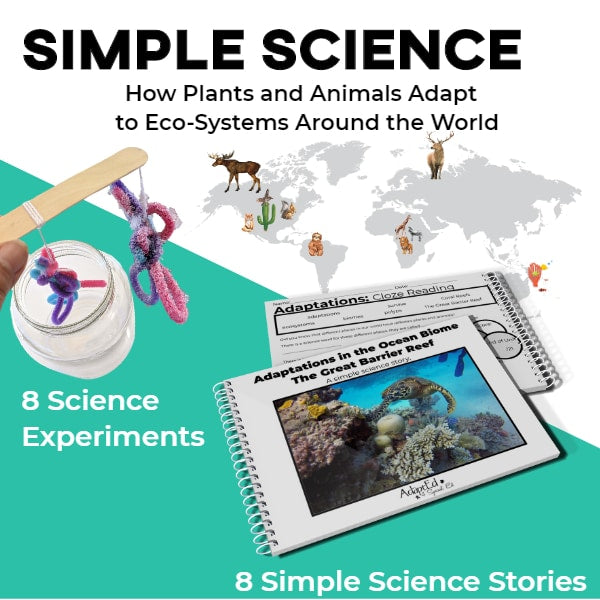 Life Science Ecosystems: Plant and Animal Adaptations + Science Experiments BUNDLE (Printable PDF) - AdaptEd4SpecialEd