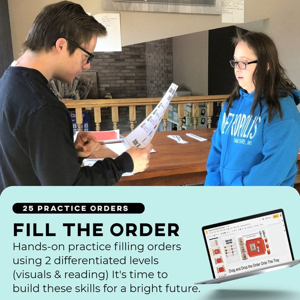 Fill the Order: "Burger Joint" (Interactive Digital + Printable PDF) Fill the Order - AdaptEd4SpecialEd